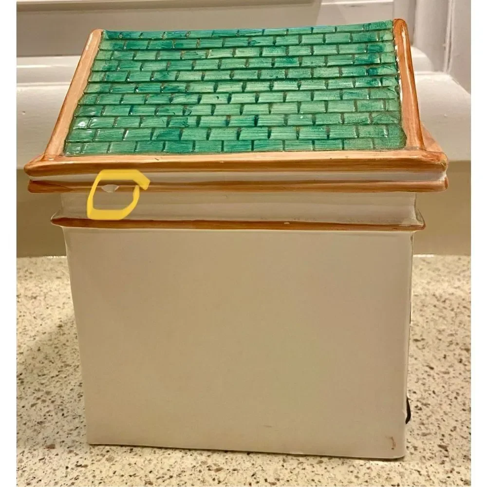 Dansk Portugal 1738 Brownstone Ceramic Food Canister RARE Green Roof (Have Set)